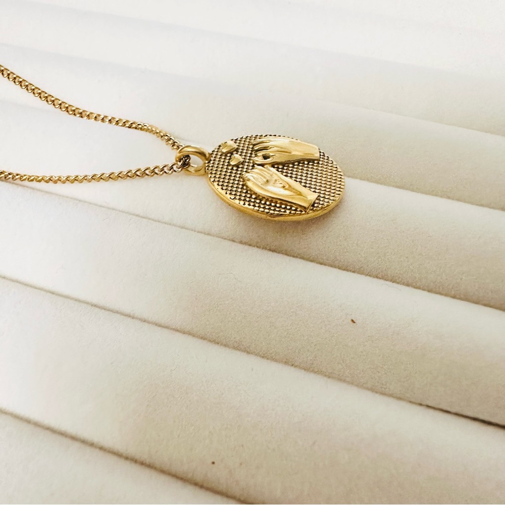 Saron Pinky Promise Necklace  18K dipped